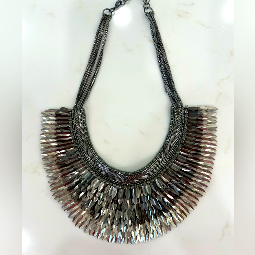 Stella & Dot Pegasus necklace in silver